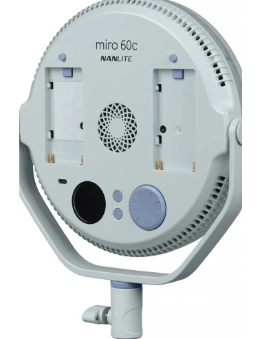 NANLITE MIRO 60C LED FULL-COLOR ROUND PANEL LIGHT MINT BLUE