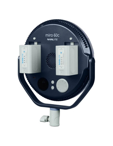 NANLITE MIRO 60C LED FULL-COLOR ROUND PANEL LIGHT MIDNIGHT BLUE