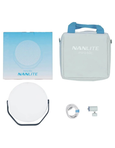 NANLITE MIRO 60C LED FULL-COLOR ROUND PANEL LIGHT MIDNIGHT BLUE