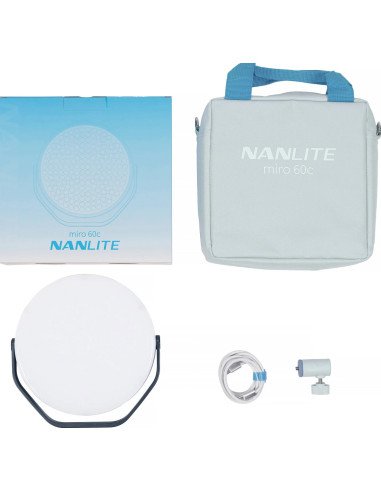 NANLITE MIRO 60C LED FULL-COLOR ROUND PANEL LIGHT MIDNIGHT BLUE