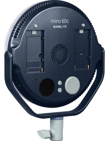 NANLITE MIRO 60C LED FULL-COLOR ROUND PANEL LIGHT MIDNIGHT BLUE