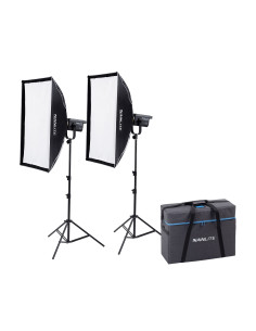 NANLITE FS-200B 2KIT WITH LIGHT STAND LS-150-5/8 AND NEW BAG - 2 LED