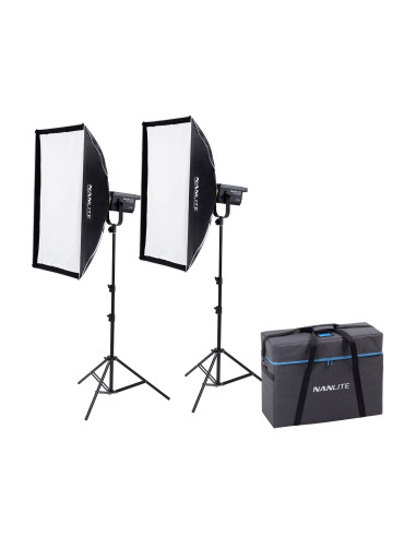 NANLITE FS-200B 2KIT WITH LIGHT STAND LS-150-5/8 AND NEW BAG - 2 LED