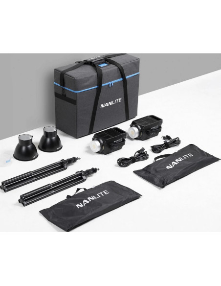 NANLITE FS-200B 2KIT WITH LIGHT STAND LS-150-5/8 AND NEW BAG - 2 LED