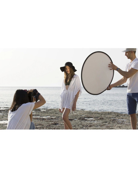 Pannello circolare Argento / Bianco Ø 95 cm