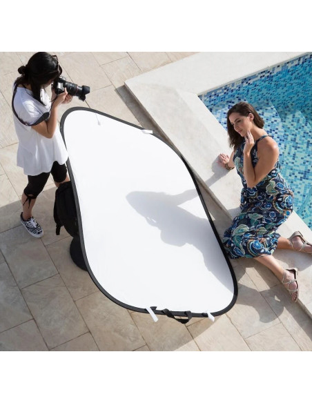 LL LR7231 riflettore per studio fotografico Rettangolare Argento, Bianco