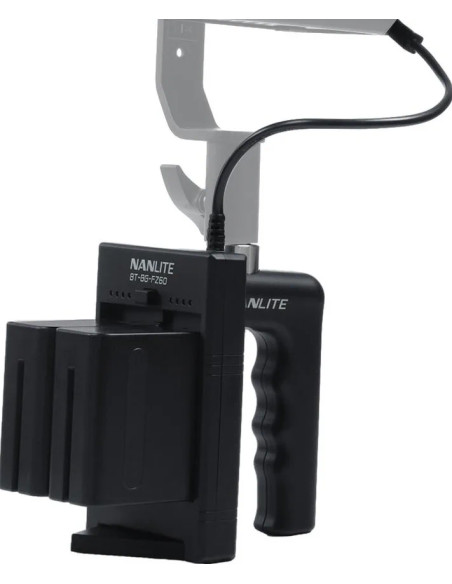 Battery grip BT-BG-V per batterie V-Mount con connettore DC per luce LED Forza 60