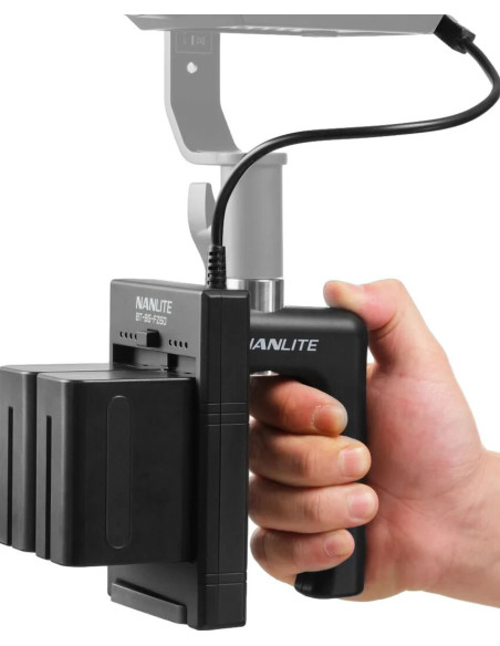 Battery grip BT-BG-V per batterie V-Mount con connettore DC per luce LED Forza 60