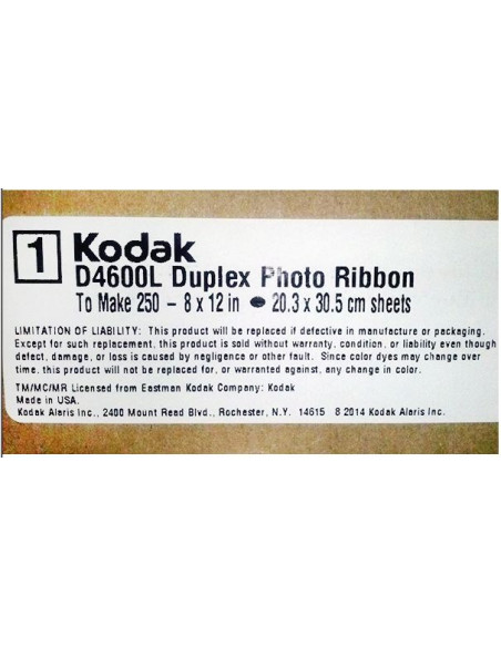 KODAK 1090893/1352459 PHOTO RIBBON 250FG 20X30 FRONTE/RETRO X D4600 DUPLEX MEDIA