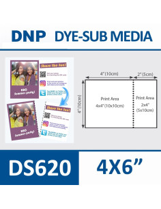 DNP MEDIA DS620/SL620 10X15/800 PERFORATED 4X4/2X4