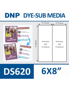 DNP MEDIA DS620/SL620 15X20/400 PERFORATED 2X 3X8