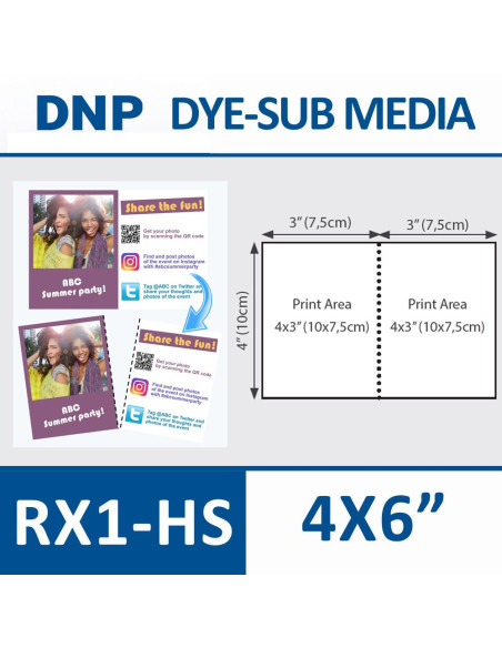 DNP MEDIA DSRX1HS 10X15/1400 PERFORATED 2X 4X3