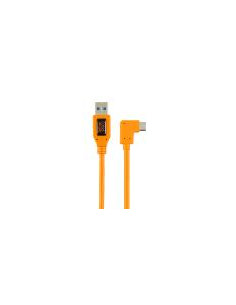 THT CU51RT02.ORG CAVO USB 2.0 A MINI-B 5 PIN 0,5MT CON 1 ANGOLO RETTO ARANCIONE