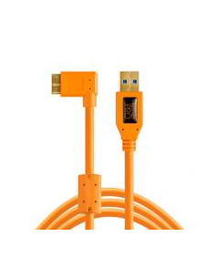 THT CU61RT15-ORG CAVO USB 3.0, SUPERSPEED MICRO B 5MT CON 1 ANGOLO RETTO ARANCIO