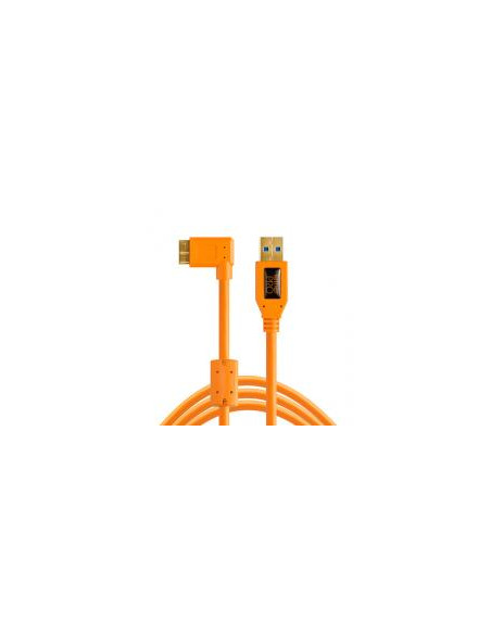 THT CU61RT15-ORG CAVO USB 3.0, SUPERSPEED MICRO B 5MT CON 1 ANGOLO RETTO ARANCIO