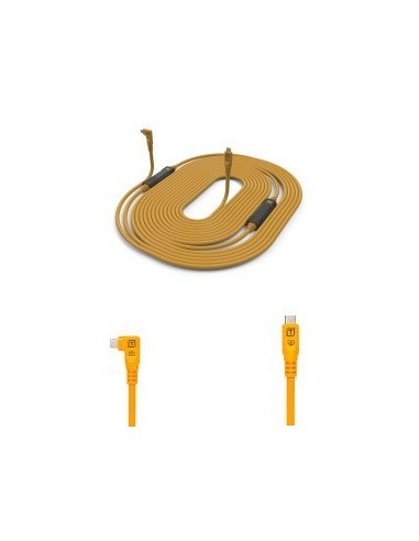 THT CUC31RT2 CAVO USB-C A USB-C 9,4MT CON 1 ANGOLO RETTO ARANCIO