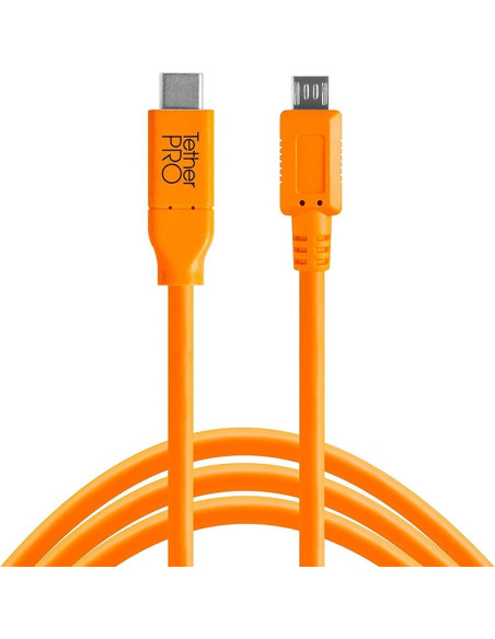 THT CUC2515-ORG CAVO DA USB-C A 2.0 MICRO-B 5-PIN 4,6MT ARANCIONE