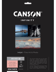 CANSON ARCHES 88 RAG (PURE WHITE) A4 10F 310GR