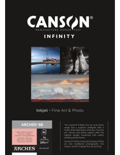 CANSON ARCHES 88 RAG (PURE WHITE) A4 25F 310GR