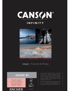 CANSON ARCHES 88 RAG (PURE WHITE) A3 25F 310GR