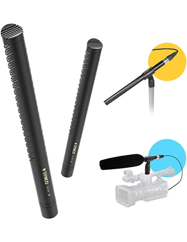 SYNCO D2 MICROFONO SHOTGUN A CANNA DI FUCILE PROFESSIONALE IPER-CARDIOIDE PHANTOM 48V CON CAVO XLR