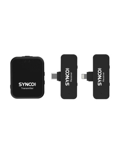 SYNCO G1TL MICROFONO WIRELESS OMNIDIREZIONALE INGR. USB-C E LIGHTNING PER SMARTPHONE - 1 TRASMETTITORE