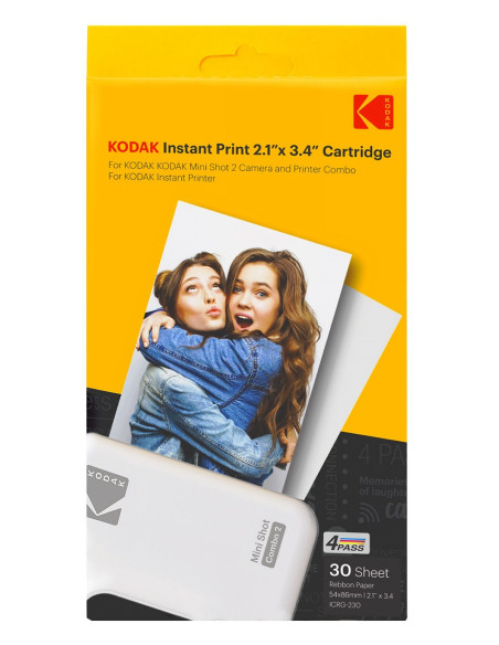 KODAK INSTANT FILM FOR MINI SHOT 2 RETRO PRINTER 5,3X8,64 4PASS 30FOTO