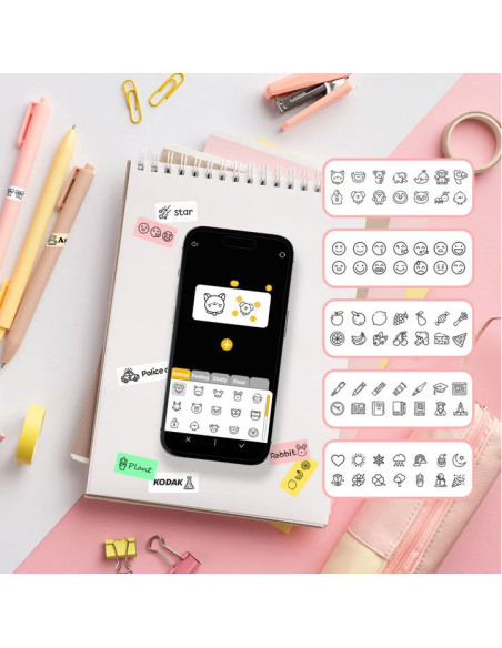 KODAK INSTANT LABEL PRINTER PER ETICHETTATRICE M50 12 ROTOLI BIANCHI E COLORATI