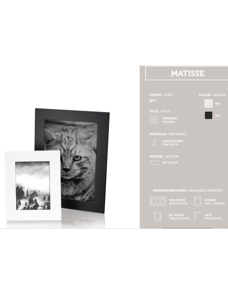 PICOGLASS CORNICE MATISSE 13X18 VARI COLORI CRILEX P.FOTO CRAV. SCORR. TAVOLO