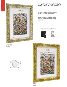 NOVOGLASS PORTAFOTO CARAVAGGIO 20X30 VETRO COL. ASS.
