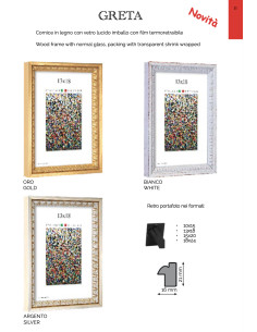 NOVOGLASS PORTAFOTO GRETA 20X30 VETRO COL. ASS.