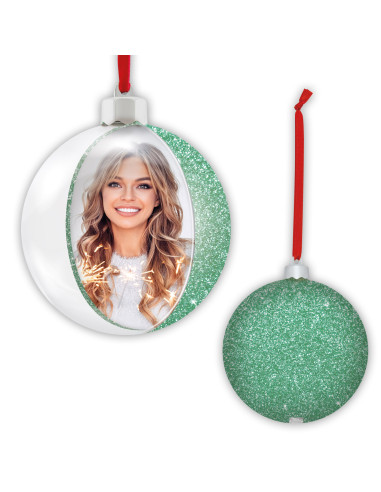 ZEP GIFT SF105E1 7,5X7,5 PHOTO SNOW FLAKE GREEN CHRISTMAS NATALE