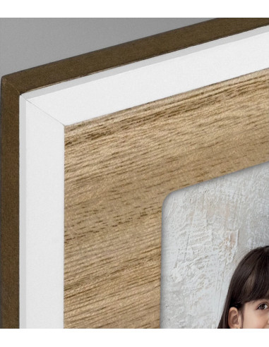NB672 cornice per quadro Cornice per foto multipla Bianco, Legno