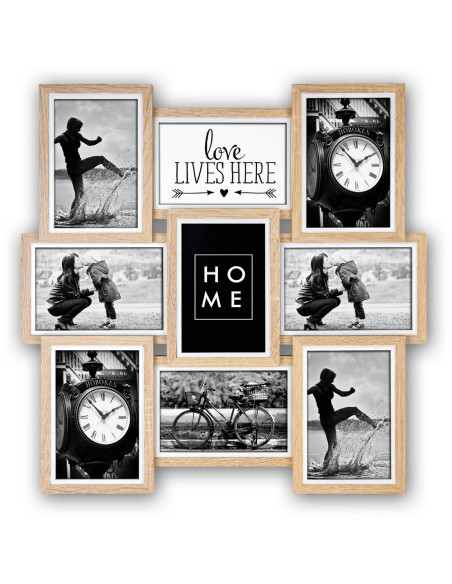 Kimpton 9x13x18 Holz Galerie TJ579 Set di cornici per foto Bianco, Legno