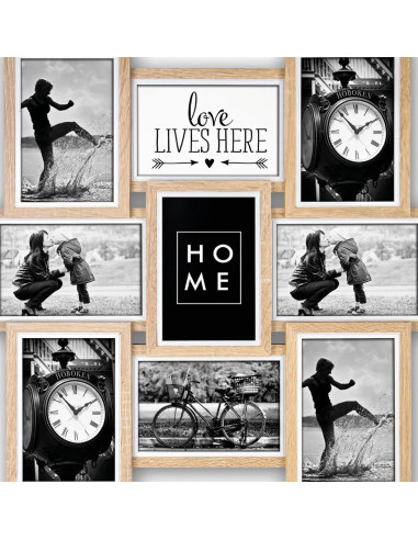 Kimpton 9x13x18 Holz Galerie TJ579 Set di cornici per foto Bianco, Legno