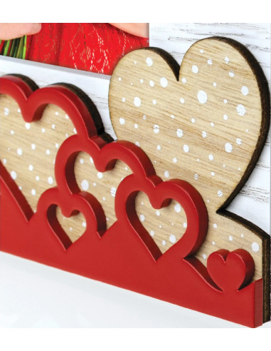 DX7346 Cornice per foto singola Rosso, Bianco, Legno