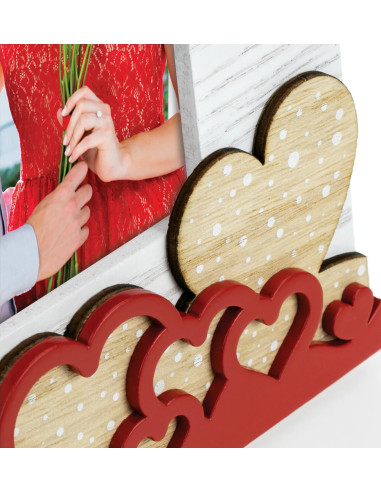 DX7346 Cornice per foto singola Rosso, Bianco, Legno