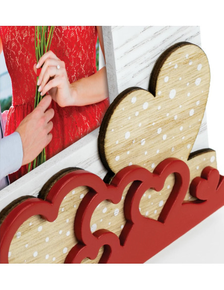 DX7346 Cornice per foto singola Rosso, Bianco, Legno