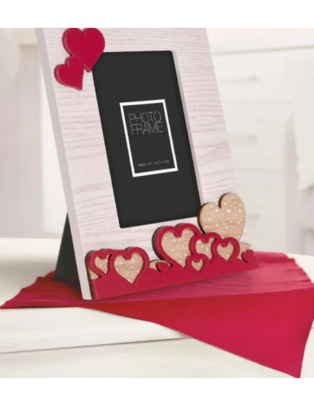 DX7346 Cornice per foto singola Rosso, Bianco, Legno