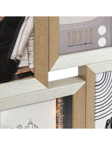 DN697W cornice per quadro Cornice per foto multipla Bianco, Legno