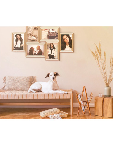 DN697W cornice per quadro Cornice per foto multipla Bianco, Legno