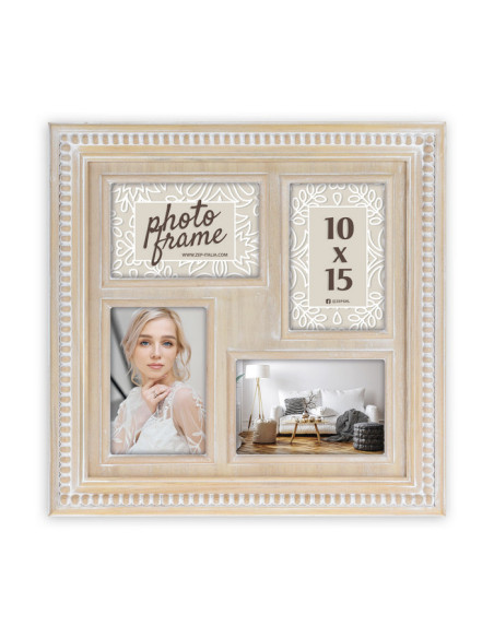 Tika Cornice per foto multipla Bianco, Legno