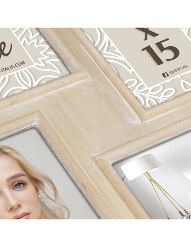 Tika Cornice per foto multipla Bianco, Legno