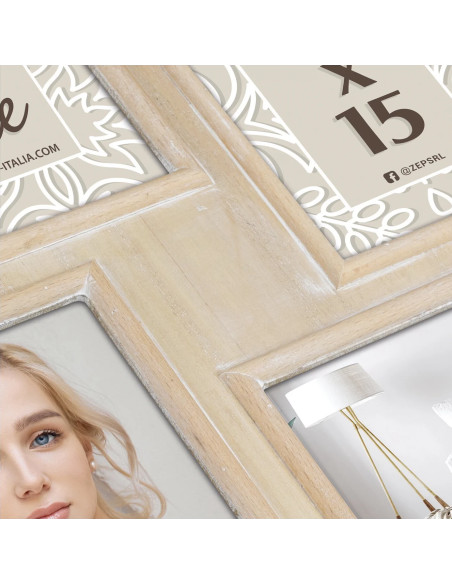 Tika Cornice per foto multipla Bianco, Legno