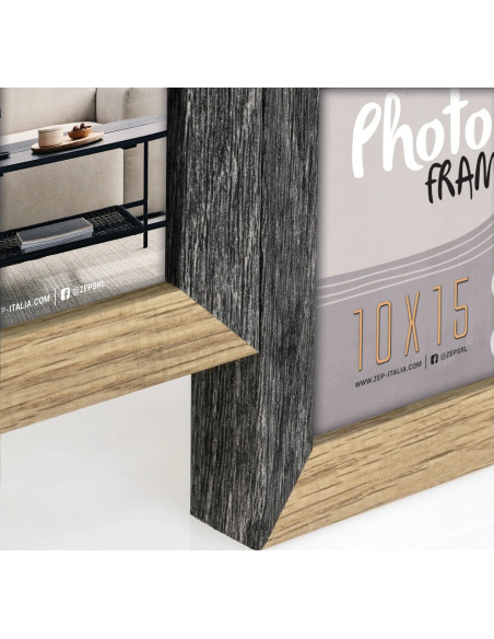 DN485B cornice per quadro Cornice per foto multipla Nero, Legno