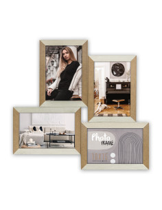 DN496W cornice per quadro Cornice per foto multipla Bianco, Legno