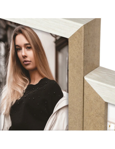 DN496W cornice per quadro Cornice per foto multipla Bianco, Legno