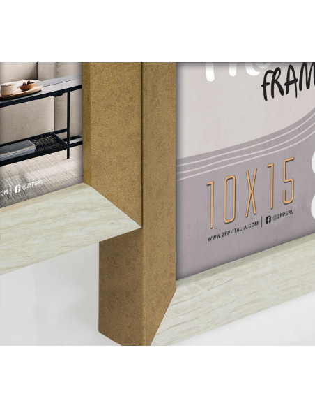 DN496W cornice per quadro Cornice per foto multipla Bianco, Legno