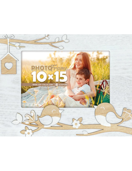 PV7446 cornice per quadro Cornice per foto singola Marrone, Bianco