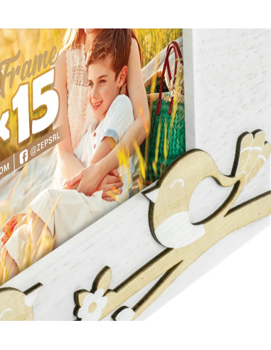 PV7446 cornice per quadro Cornice per foto singola Marrone, Bianco